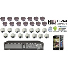 High Definition 28 Camera CCTV Kit 600TVL Varifocal Vandal Proof All-weather IR 30M Cameras accessed by Mobile and Internet